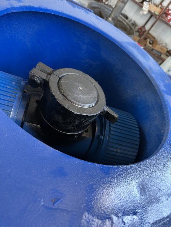 Ice melt pellet machine inside structure